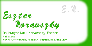 eszter moravszky business card